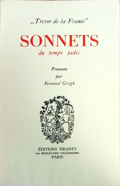 Livrenpoche : Sonnets du temps jadis - Fernand Gregh - Livre