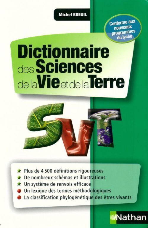 Livrenpoche : Dictionnaire des sciences de la vie et de la terre - Michel Breuil - Livre