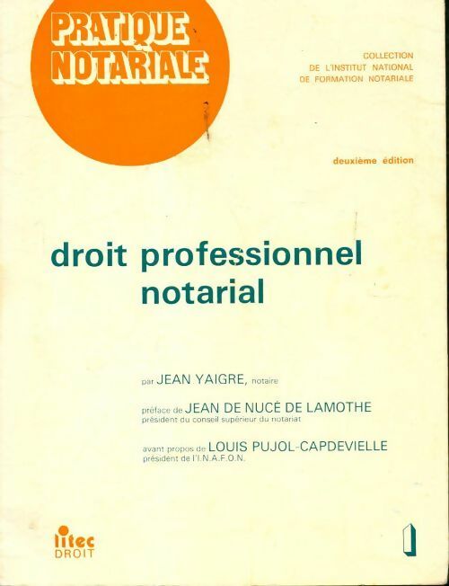 Livrenpoche : Droit professionnel notarial - Collectif - Livre