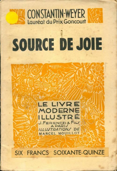 Livrenpoche : Source de joie - Maurice Constantin-Weyer - Livre