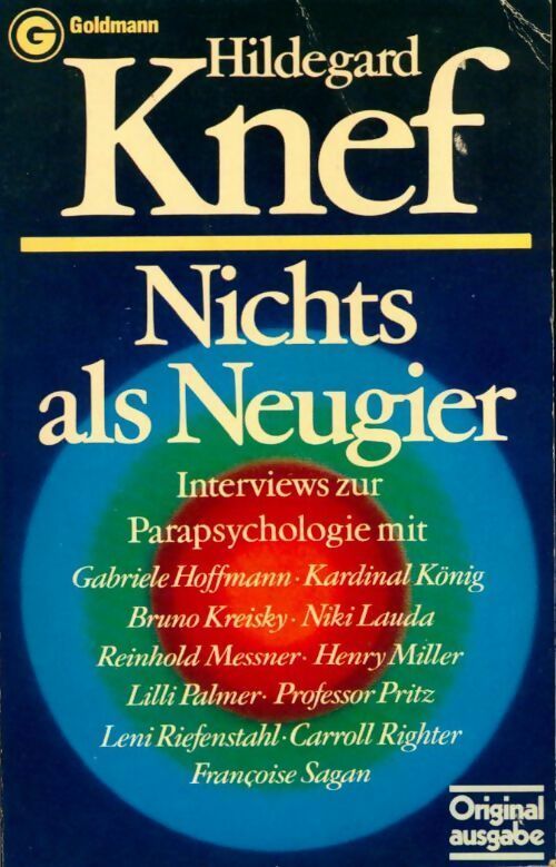Nichts als neugier - Hildegard Knef -  Goldmann - Livre