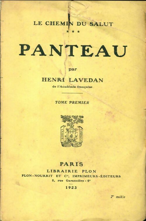 Livrenpoche : Le chemin du salut Tome III : Panteau Tome I - Henri Lavedan - Livre
