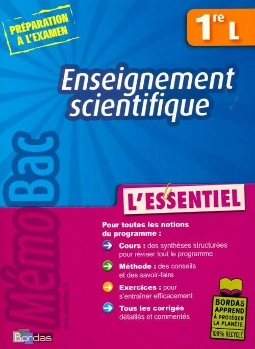 Livrenpoche : Enseignement scientifique 1ère L - Christian Robert - Livre