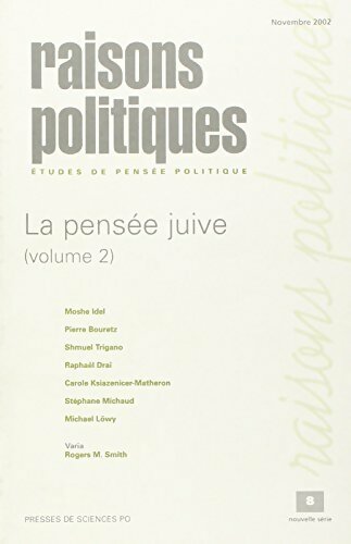 Raisons politiques n°8 : La pensée juive volume 2 - Collectif -  Raisons politiques - Livre