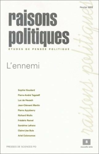 Raisons politiques n°5 : L'ennemi - Collectif -  Raisons politiques - Livre