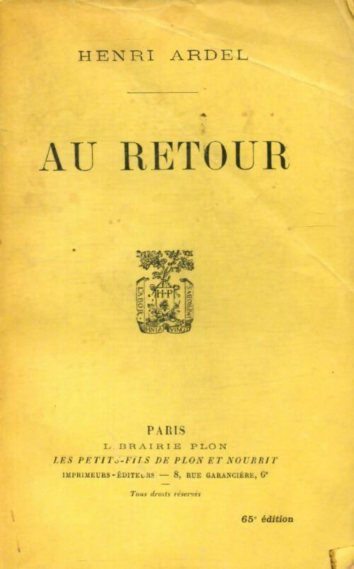 Livrenpoche : Au retour - Henri Ardel - Livre