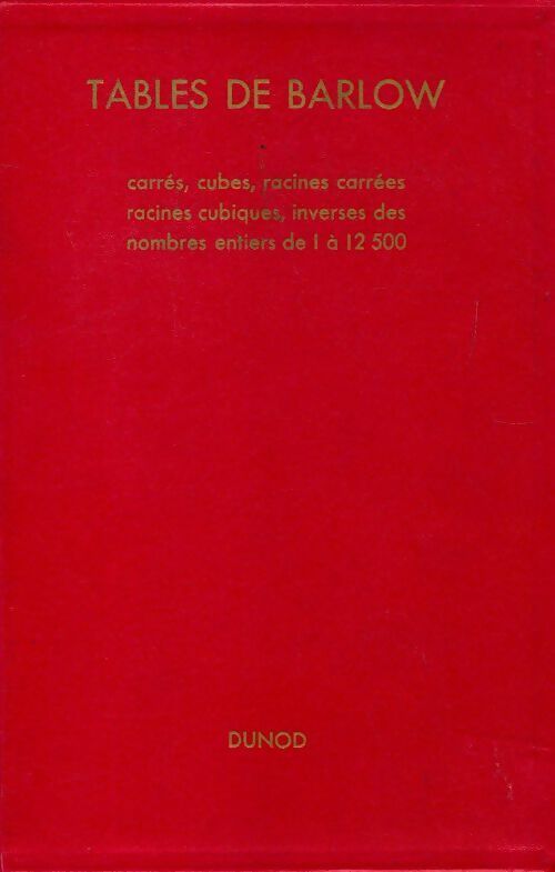 Livrenpoche : Tables de Barlow - Inconnu - Livre