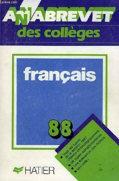 Livrenpoche : Français brevet 1988 - Collectif - Livre