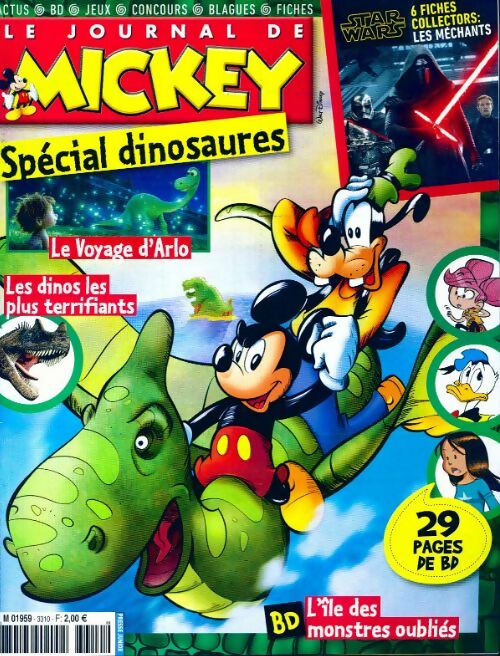 Livrenpoche : Le journal de Mickey n°3310 : Spécial dinosaures - Collectif - Livre