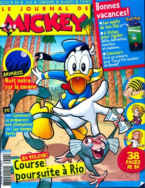 Livrenpoche : Le journal de Mickey n°3347 : Course poursuite à Rio - Collectif - Livre