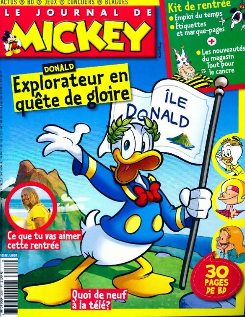 Livrenpoche : Le journal de Mickey n°3351 : Donald explorateur en quête de gloire - Collectif - Livre