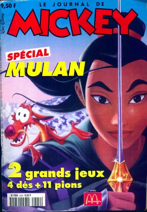 Le journal de Mickey n°2424 : Spécial Mulan - Collectif -  Le journal de Mickey - Livre