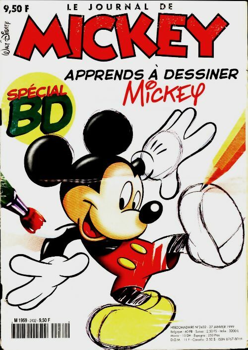 Livrenpoche : Le journal de Mickey n°2432 : Apprends à dessiner Mickey - Collectif - Livre