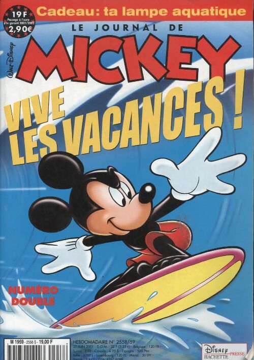 Livrenpoche : Le journal de Mickey n°2558 - 2559 : vive les vacances - Collectif - Livre
