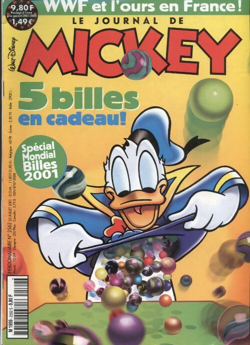 Livrenpoche : Le journal de Mickey n°2562 : spécial mondial billes 2001 - Collectif - Livre