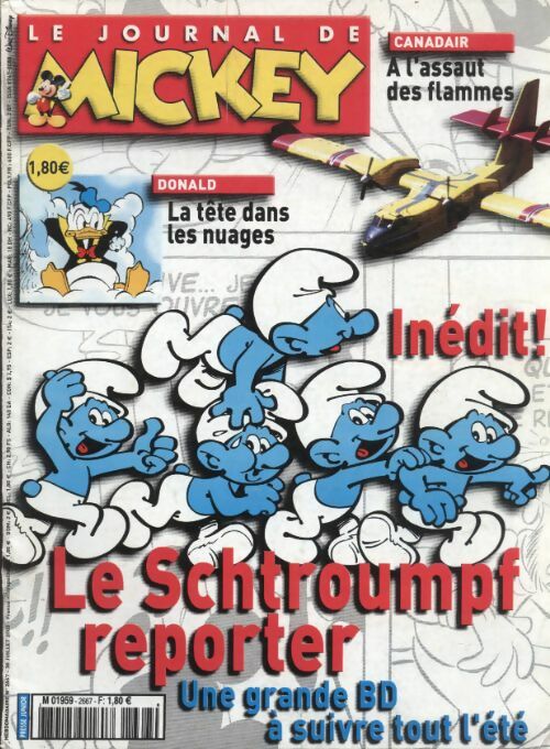 Livrenpoche : Le journal de Mickey n°2667 : Le Schtroumpf reporter - Collectif - Livre