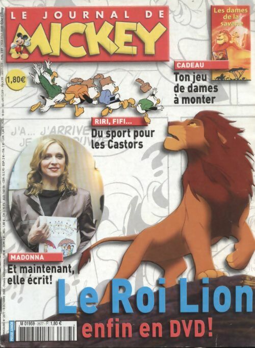 Livrenpoche : Le journal de Mickey n°2677 : Le roi Lion enfin en dvd - Collectif - Livre