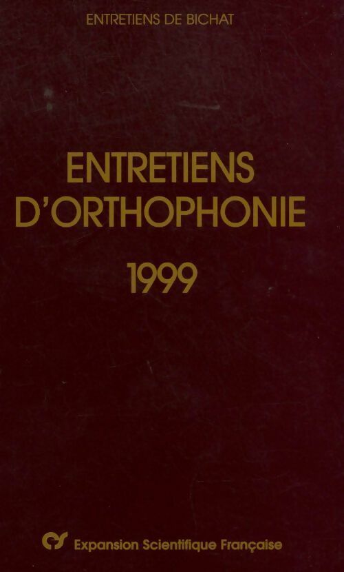 Livrenpoche : Entretiens d'orthophonie 1999 - Collectif - Livre
