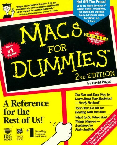 Livrenpoche : Macs for dummies - David Pogue - Livre