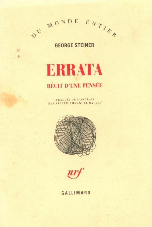 Livrenpoche : Errata - George Steiner - Livre