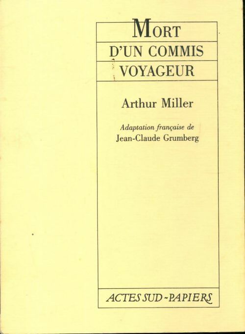 Livrenpoche : Mort d'un commis voyageur - Arthur Miller - Livre