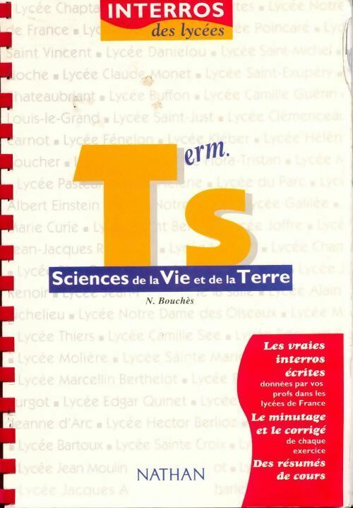 Livrenpoche : Sciences de la vie et de la terre Terminale S - N. Bouchés - Livre