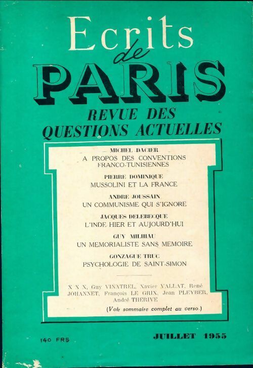 Livrenpoche : Ecrits de Paris n°128 - Collectif - Livre