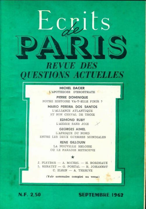 Livrenpoche : Ecrits de Paris n°207 - Collectif - Livre