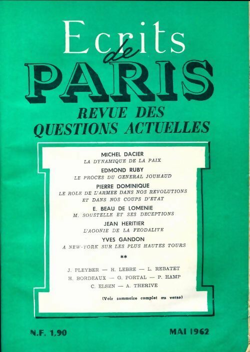 Livrenpoche : Ecrits de Paris n°204 - Collectif - Livre