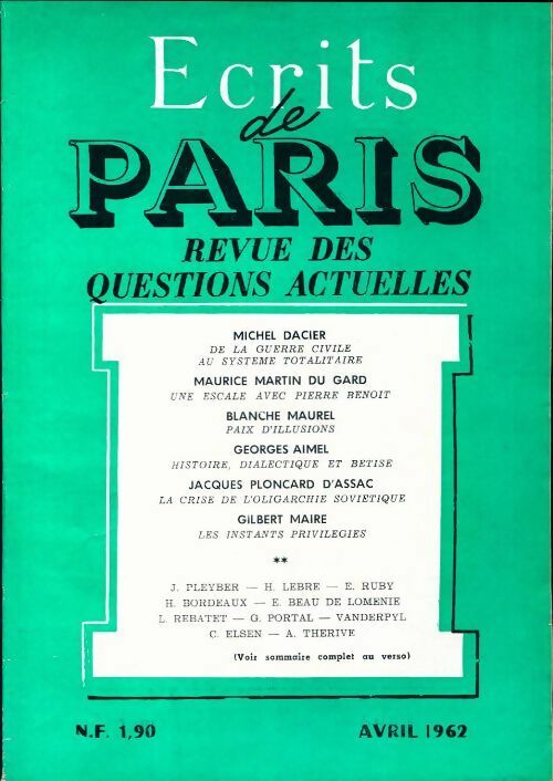 Livrenpoche : Ecrits de Paris n°203 - Collectif - Livre