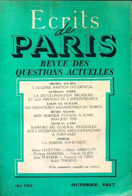 Livrenpoche : Ecrits de Paris n°153 - Collectif - Livre
