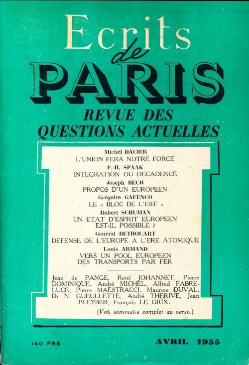 Livrenpoche : Ecrits de Paris n°125 - Collectif - Livre
