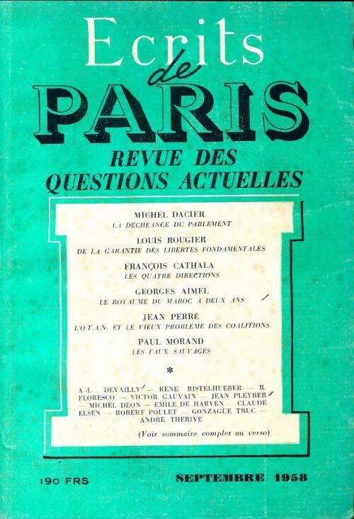 Livrenpoche : Ecrits de Paris n°163 - Collectif - Livre