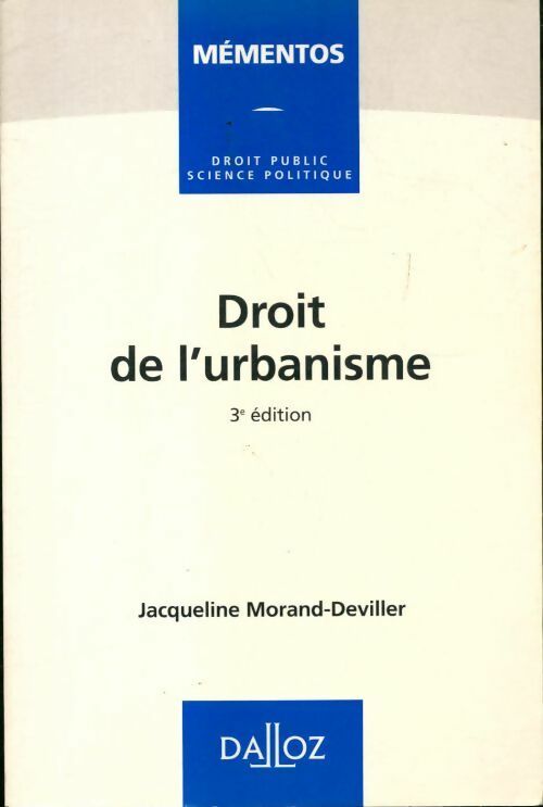 Livrenpoche : Droit de l'urbanisme - Jacqueline Morand-Deviller - Livre