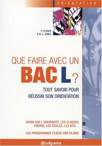 Livrenpoche : Que faire avec un bac L ? - Pascal Fitzner - Livre