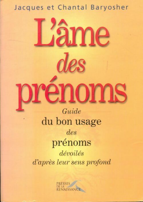 Livrenpoche : L'âme des prénoms - Chantal Baryosher - Livre