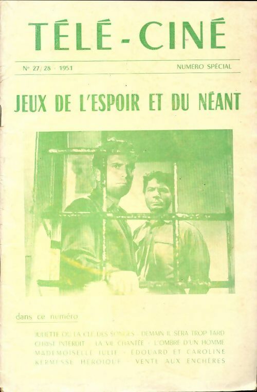 Livrenpoche : Télé-ciné n°27-28 : Jeux de l'espoir et du néant - Collectif - Livre