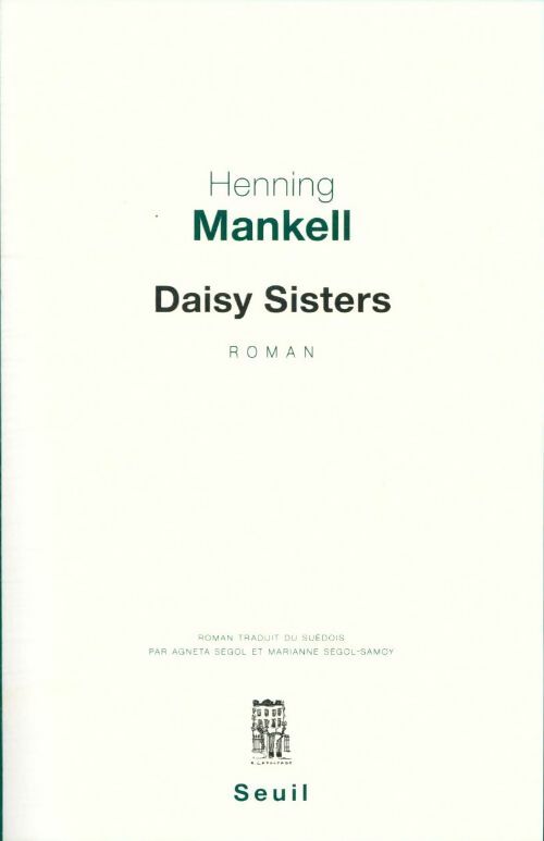 Livrenpoche : Daisy sisters - Henning Mankell - Livre