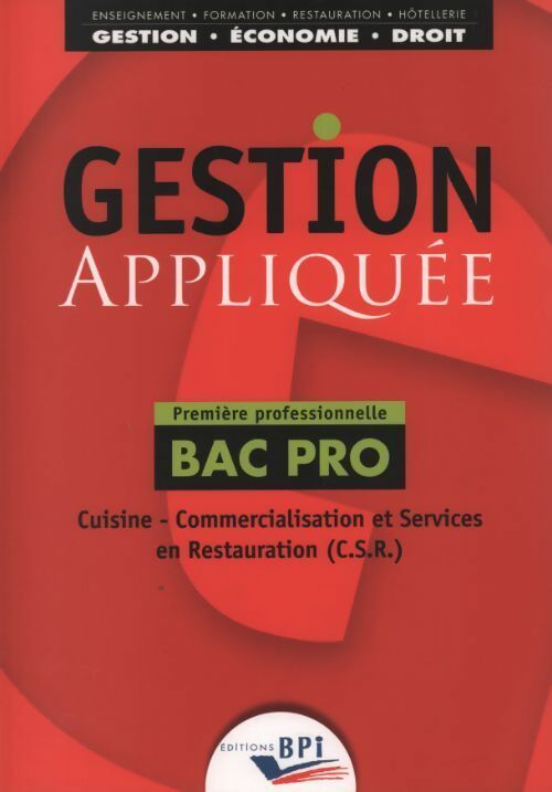Livrenpoche : Gestion appliquée Bac pro Première professionnelle - Collectif - Livre
