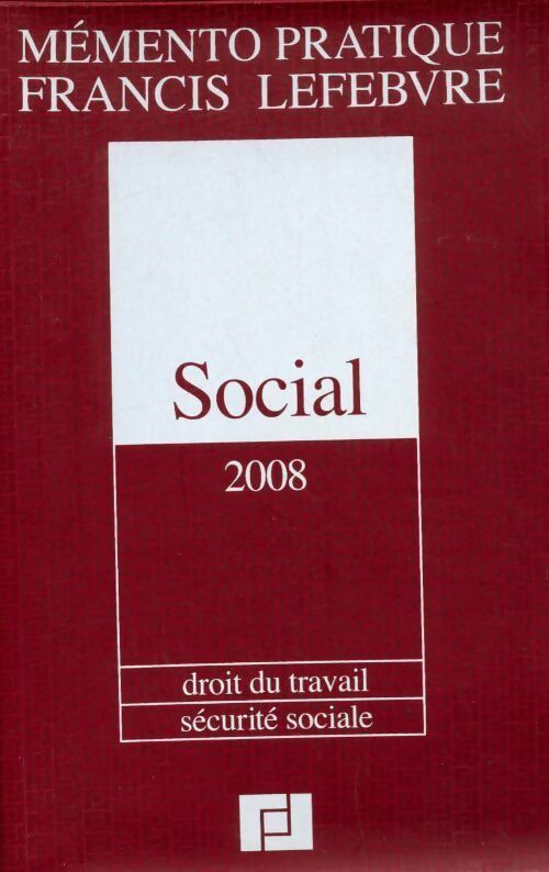 Livrenpoche : Social 2008 - Francis Lefèbvre - Livre