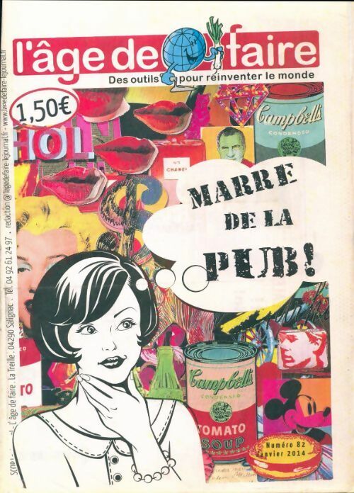 Livrenpoche : L'âge de faire n°82 : Marre de la pub - Collectif - Livre