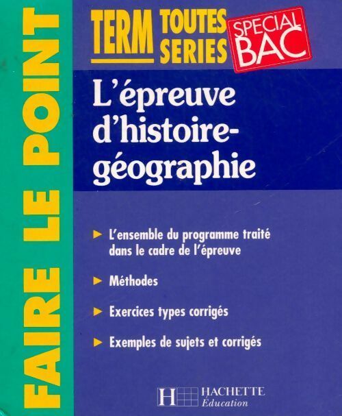 Livrenpoche : L'épreuve d'histoire-géographie Terminales toutes séries - Collectif - Livre