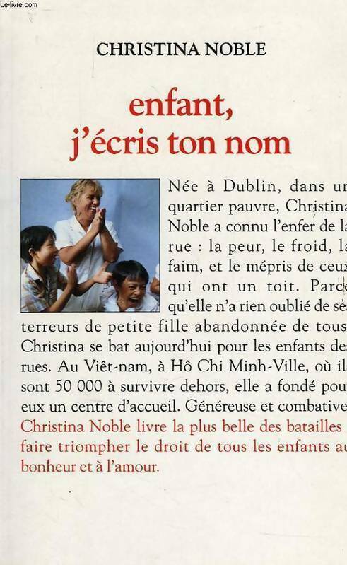 Livrenpoche : Enfant, j'écris ton nom - Christina Noble - Livre