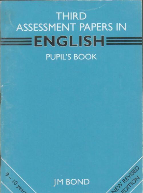 Livrenpoche : Third assessment papers in english pupil's book - J. M. Bond - Livre