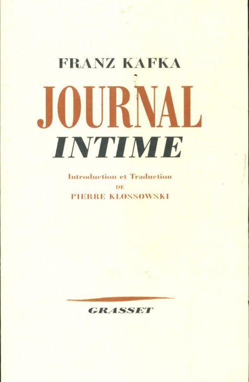 Livrenpoche : Journal intime - Franz Kafka - Livre