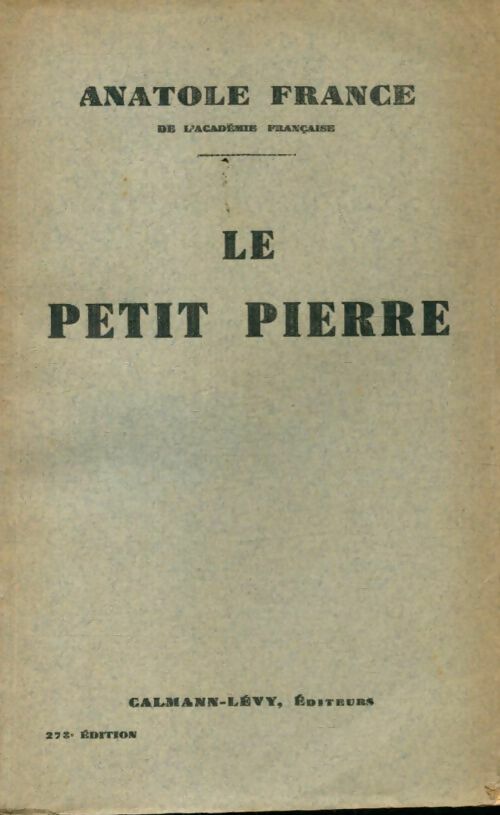 Livrenpoche : Le petit Pierre - Anatole France - Livre