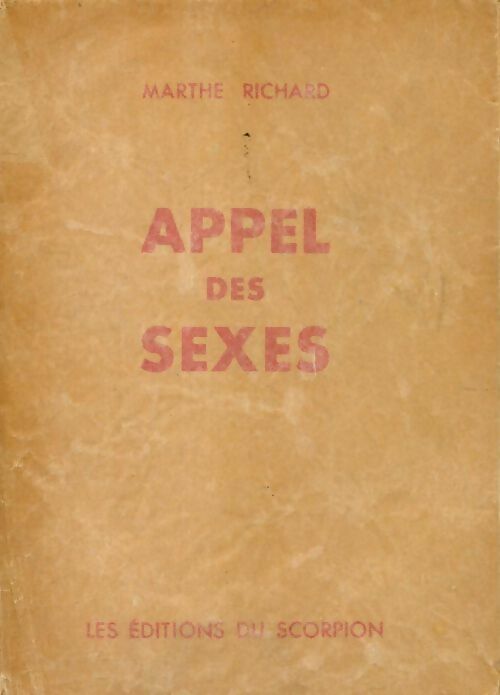 Livrenpoche : Appel des sexes - Marthe Richard - Livre