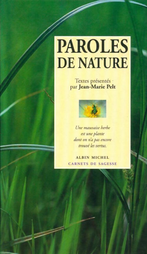 Livrenpoche : Paroles de nature - Claude Nuridsany - Livre