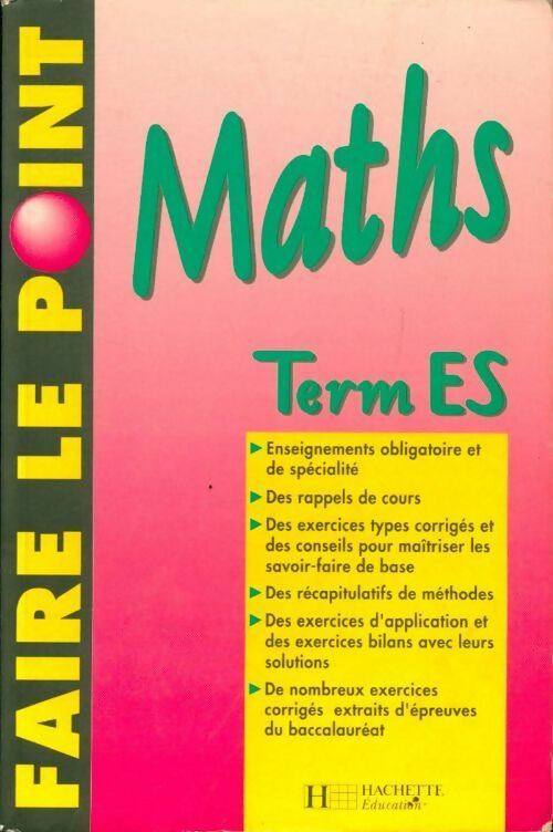 Livrenpoche : Mathématiques Terminale ES - Lydia Misset - Livre