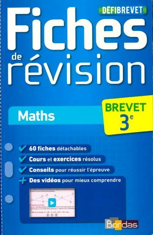 Livrenpoche : Maths 3e pour le brevet - Collectif - Livre